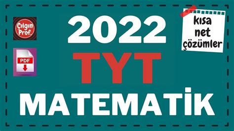 2022 tyt soruları matematik